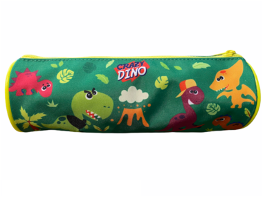 Dinosaurus etui (groen/zwart) - Crazy Dino