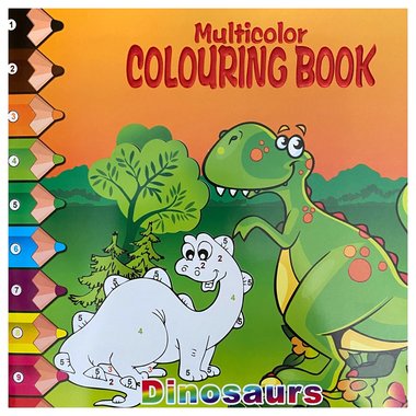 Dinosaurus kleurboek - kleuren op nummer