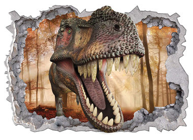 Muursticker Dinosaurus - T-rex - 3D - (85 x 60cm)