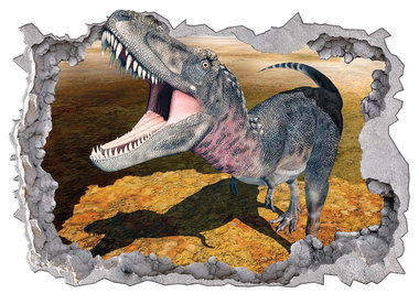 Muursticker Dinosaurus - T-rex - in de Valley - (85 x 60cm)