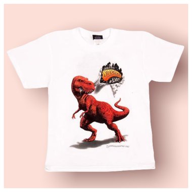 Dinogear - 3D - T-rex shirt (wit) (grote maten)