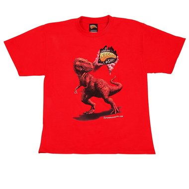 Dinogear - 3D - T-rex shirt (rood) - maat 16/18 jaar (XL)