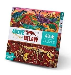 48 stukjes Dinosaur World - Above + Below puzzel - Crocodile Creek