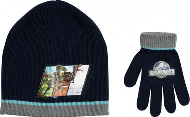 Jurassic World - Winterset Muts & handschoenen - donker blauw