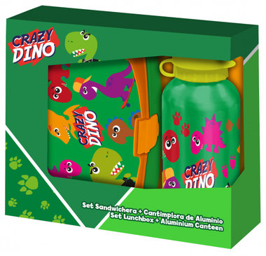 Lunchset -  drinkfles/bidon & Lunchtrommel - Crazy Dino