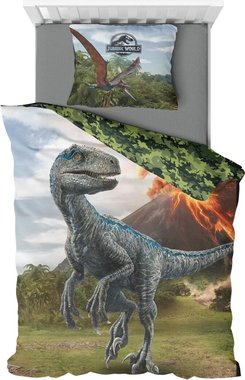 Jurassic World - Dekbedovertrek - Raptor Blue (140x200cm)