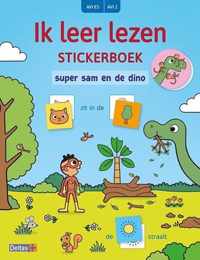 Stickerboek: Ik leer lezen -  Super Sam en de dino