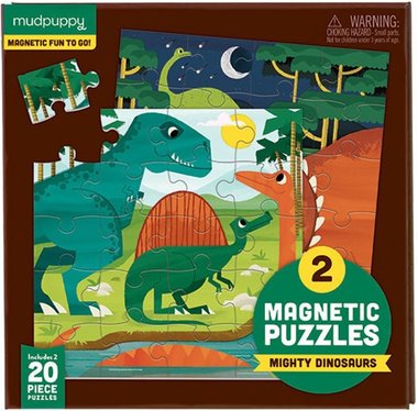 Magnetische Puzzel Dinosaurus - Mudpuppy – (2 x 20)