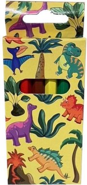 Klein doosje kleurpotloden (6x) - dinosaurus