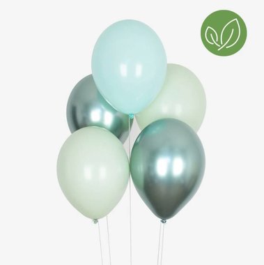 Ballonnen - diverse groen kleuren - 10x