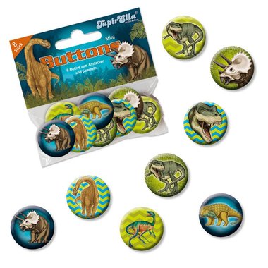 Dinosaurus buttons (8x)