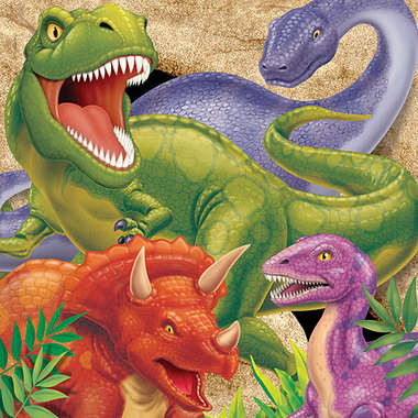 Servetten Dinosaurus (16x) (Tyrannosaurus Feest)