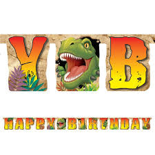 Happy Birthday slinger (T-rex Feest)