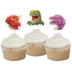 (12x) Dino cake prikkers