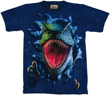 Maat 152 - T-shirt Rippin Rex shirt (blauw) - (laatste maat)