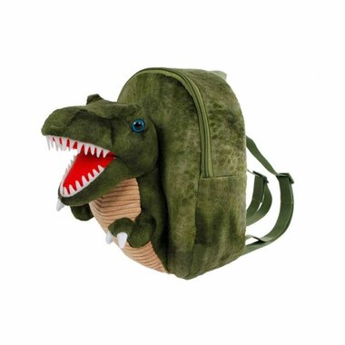 Rugzakje (knuffel) Dinosaurus  (groen/pluche)