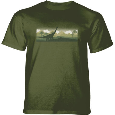 T-shirt Brachiosaurus Silhouette - groen