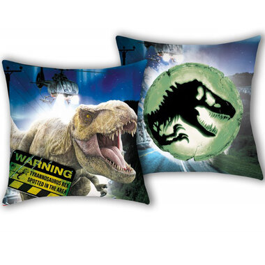 Sierkussen Jurassic World - T-rex - (40 x 40 cm)