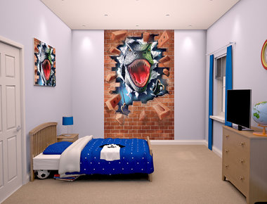 T-rex behangposter Walltastic (152x244 cm) - Gratis verzending
