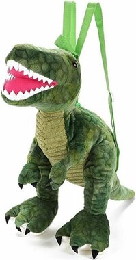 Rugtas (knuffel) T-rex (groen/stof) - 50cm