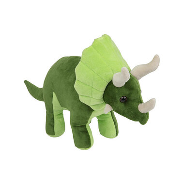 Triceratops knuffel - groen - lengte 44 cm