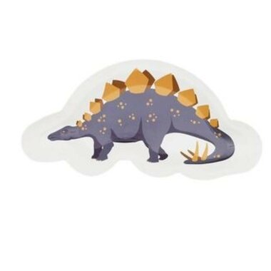 Bordjes - Stegosaurus (6x)  - 27 x 13,5 cm (dino's party)
