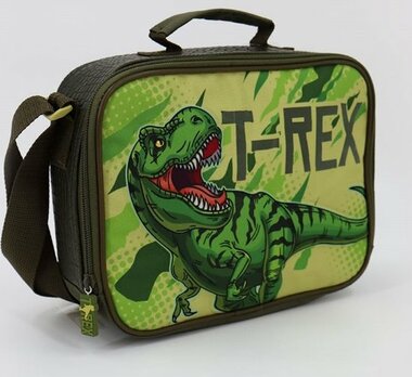 Lunchtas - Dinosaurus - T-rex (groen) (25x20x9 cm)