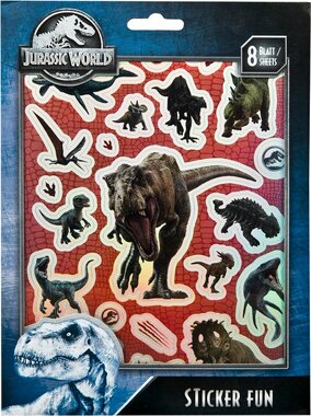 Jurassic World Stickers - 8 vellen