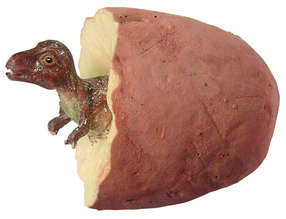 Dino ei (rood/steen)