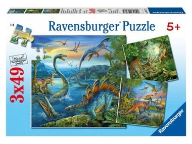 49 stukjes (3x) Dinosaurus Ravensburger Puzzel