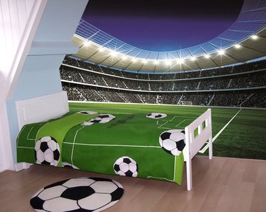 4-6 dagen - Voetbal Corner XXL Posterbehang - VLIESBEHANG (254 x 368 cm) -Levering binnen 4-6 dagen