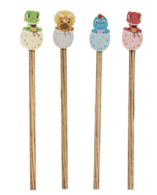 Dino uit ei 4 potloden