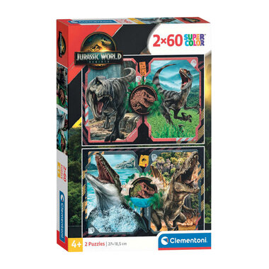 Jurassic World Dino Puzzel van 2 × 60 Stukjes