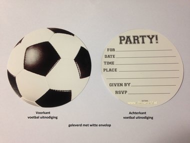 Uitnodigingen 8x voetbalfeest (bal)