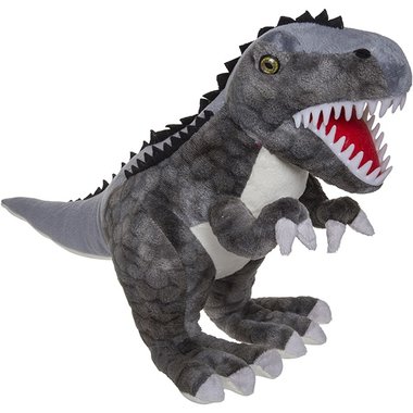 T-rex knuffel grijs (L48cm)