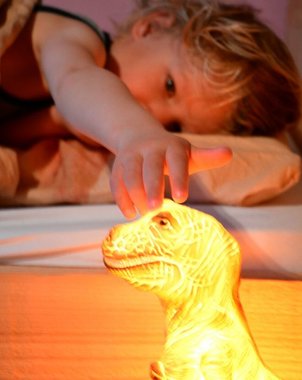T-rex lamp (bruin) - (30 x 27 cm)